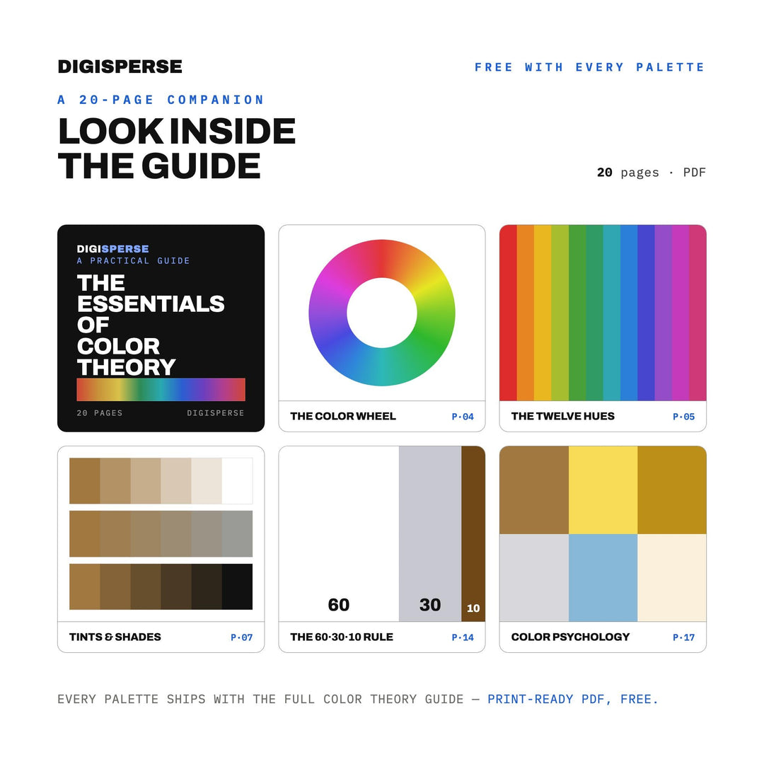 Dubai Gold Color Palette | 30 Colors | Hex RGB CMYK | Color Guide | Procreate Swatches + ASE | Digital Download