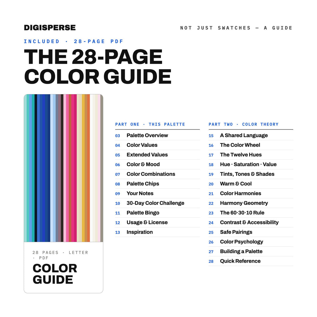 Mykonos White Color Palette | 30 Procreate Swatches, HEX, RGB, CMYK (Digital Download)