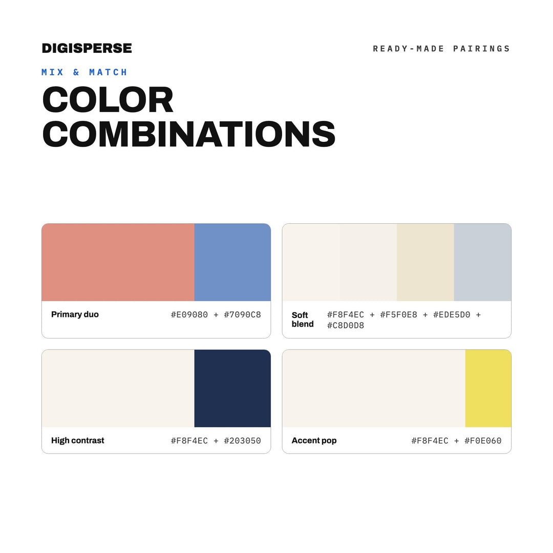 Bullet Journal Pages Color Palette | 30 Colors | Hex RGB CMYK | Procreate Swatches + ASE | Digital Download