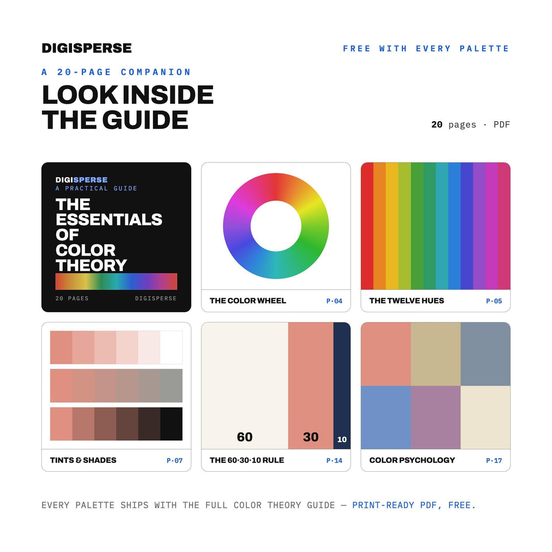 Bullet Journal Pages Color Palette | 30 Colors | Hex RGB CMYK | Procreate Swatches + ASE | Digital Download