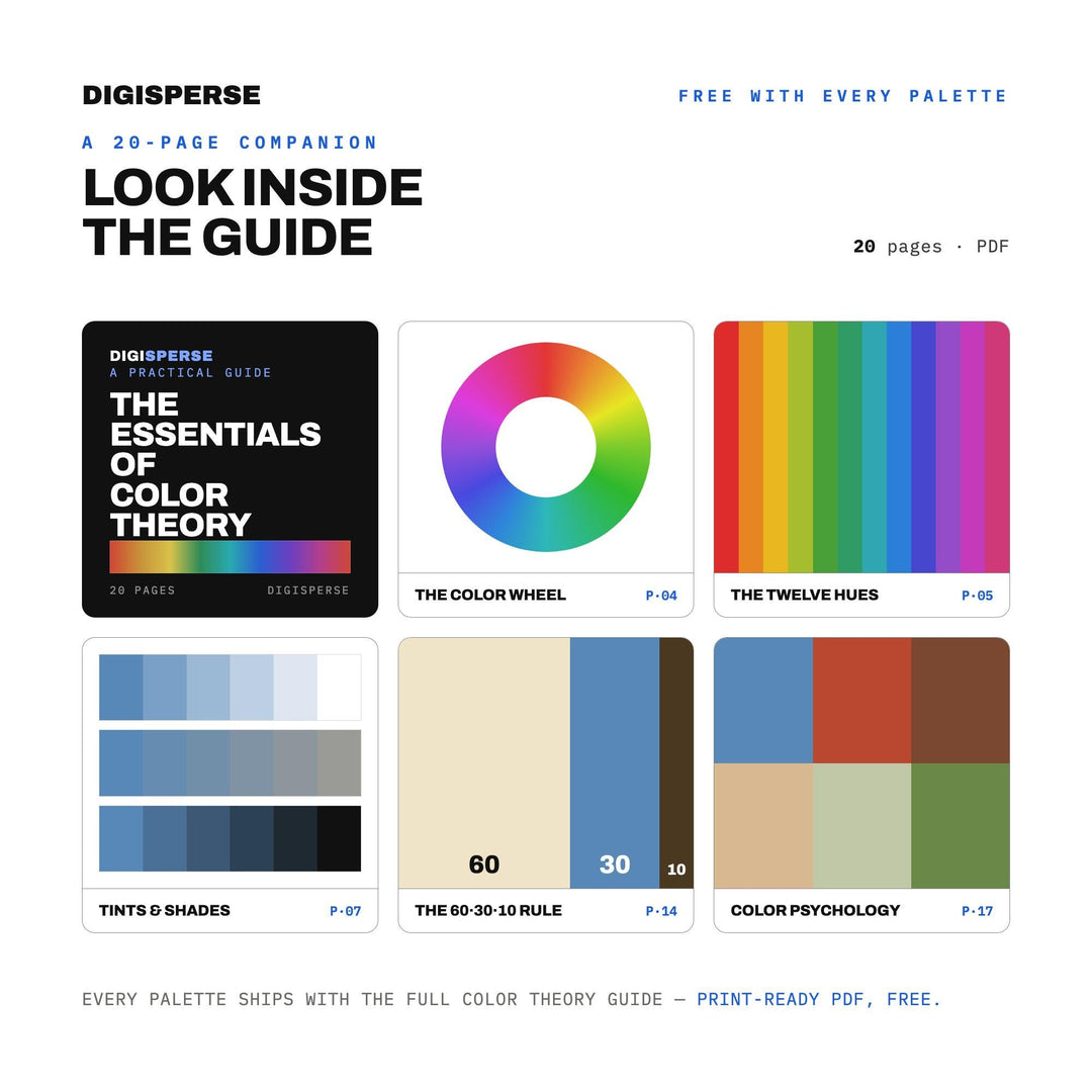 High Desert Color Palette | 30 Procreate Swatches, ASE, PDF Guide (Digital Download)