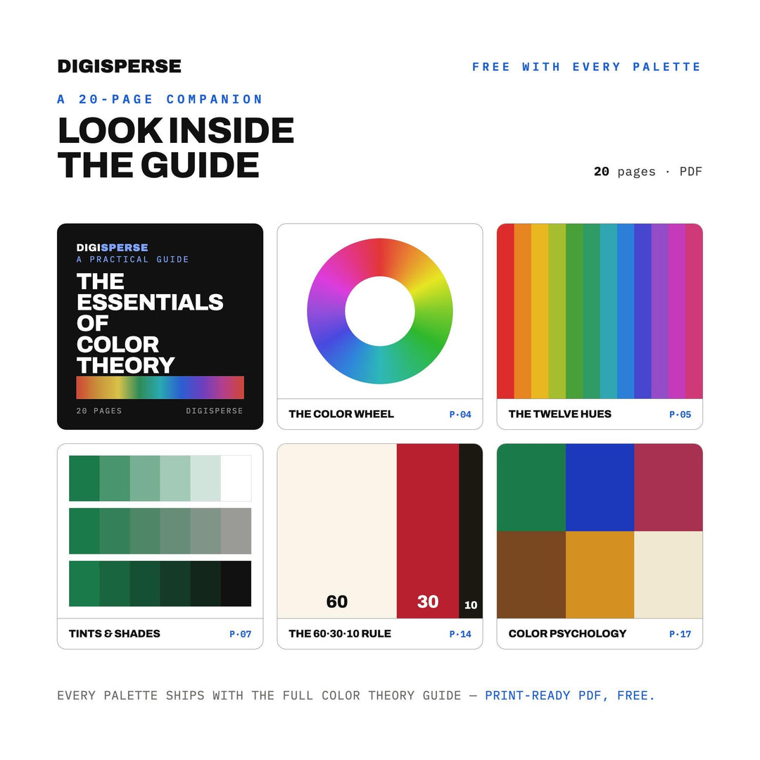 Persian Bazaar Color Palette | 30 Procreate Swatches, ASE, PDF Guide (Digital Download)