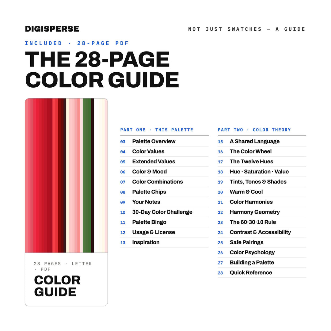 Strawberry Jam Color Palette | 30 Procreate Swatches, ASE, PDF Guide (Digital Download)