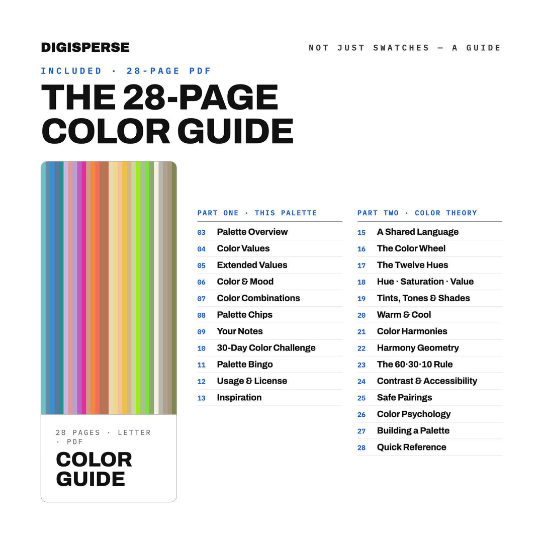 Summer 2026 Color Palette | 30 Colors | Hex RGB CMYK | Procreate Swatches + ASE | Digital Download