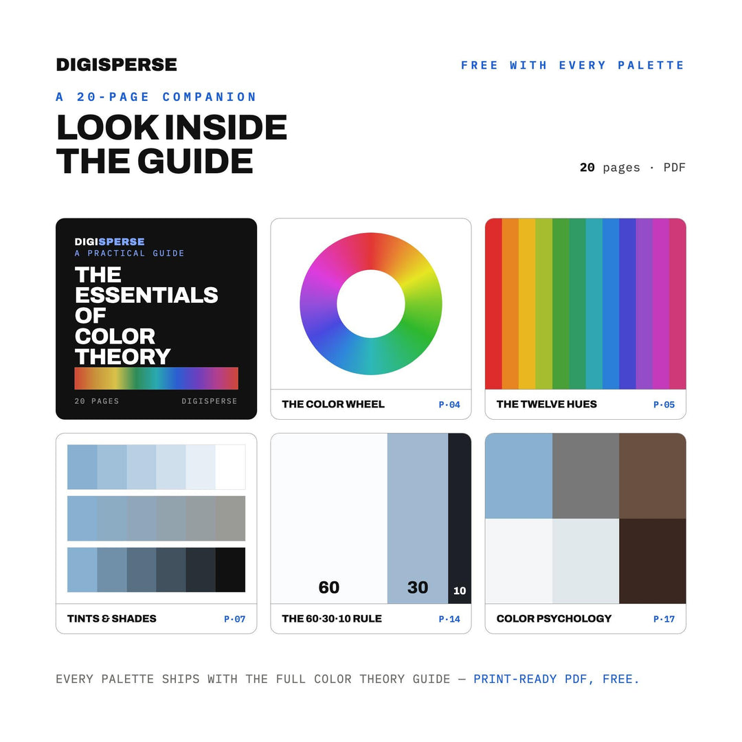 First Snow Color Palette | 30 Colors | Hex RGB CMYK | Color Guide | Procreate Swatches + ASE | Digital Download