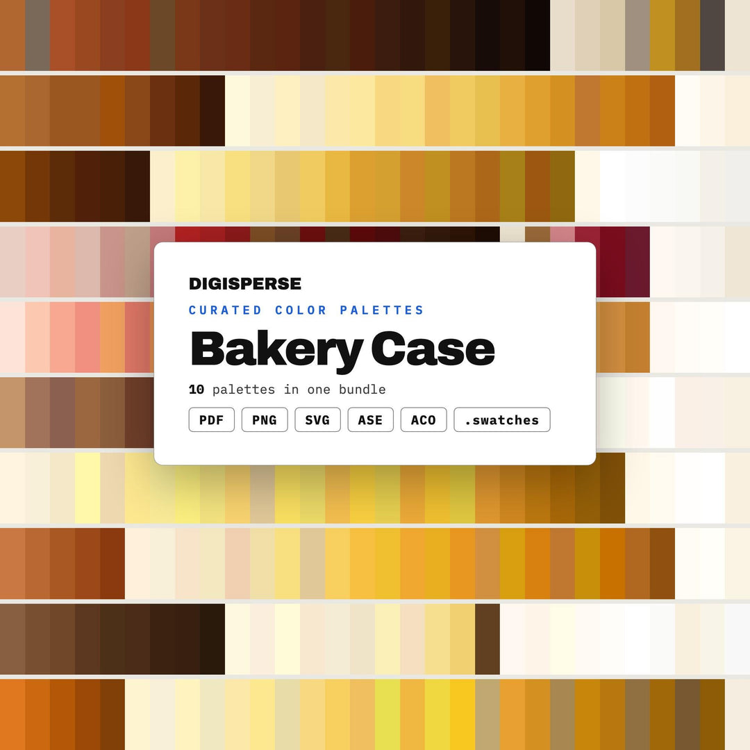 Pastry Shop Color Scheme Set, 10 Bakery Case Palettes for Cafe Menus, Food Blog Styling and Sweet Packaging Design