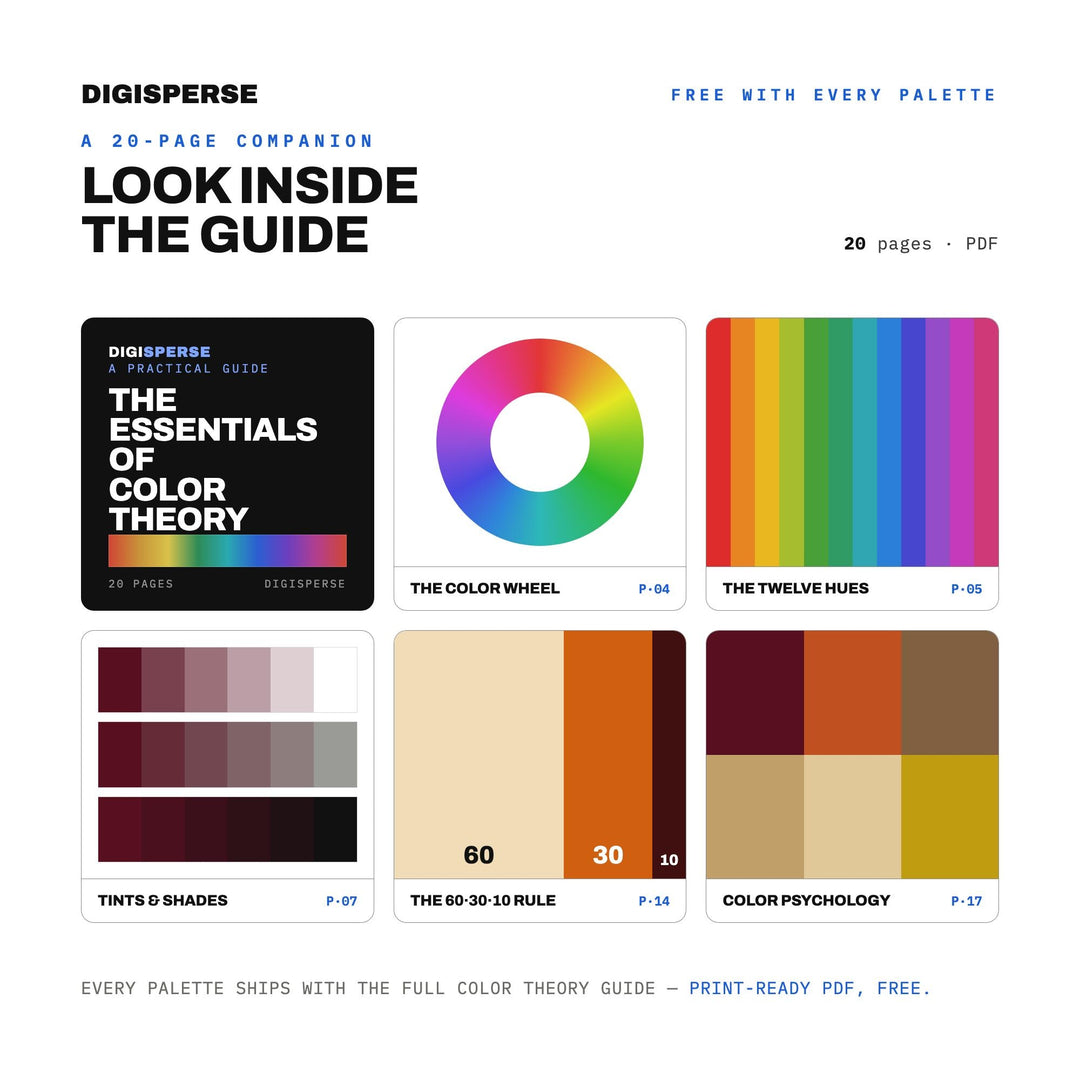1970s Funk Color Palette | 30 Colors | Hex RGB CMYK | Color Guide | Procreate Swatches + ASE | Digital Download