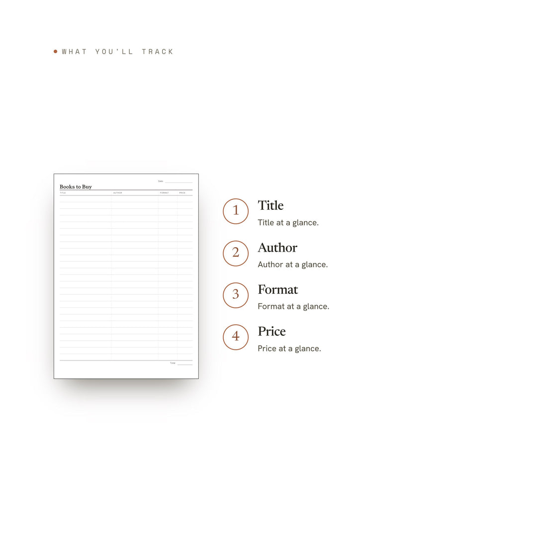 Books To Buy printable planner insert — preview image 8 of 20