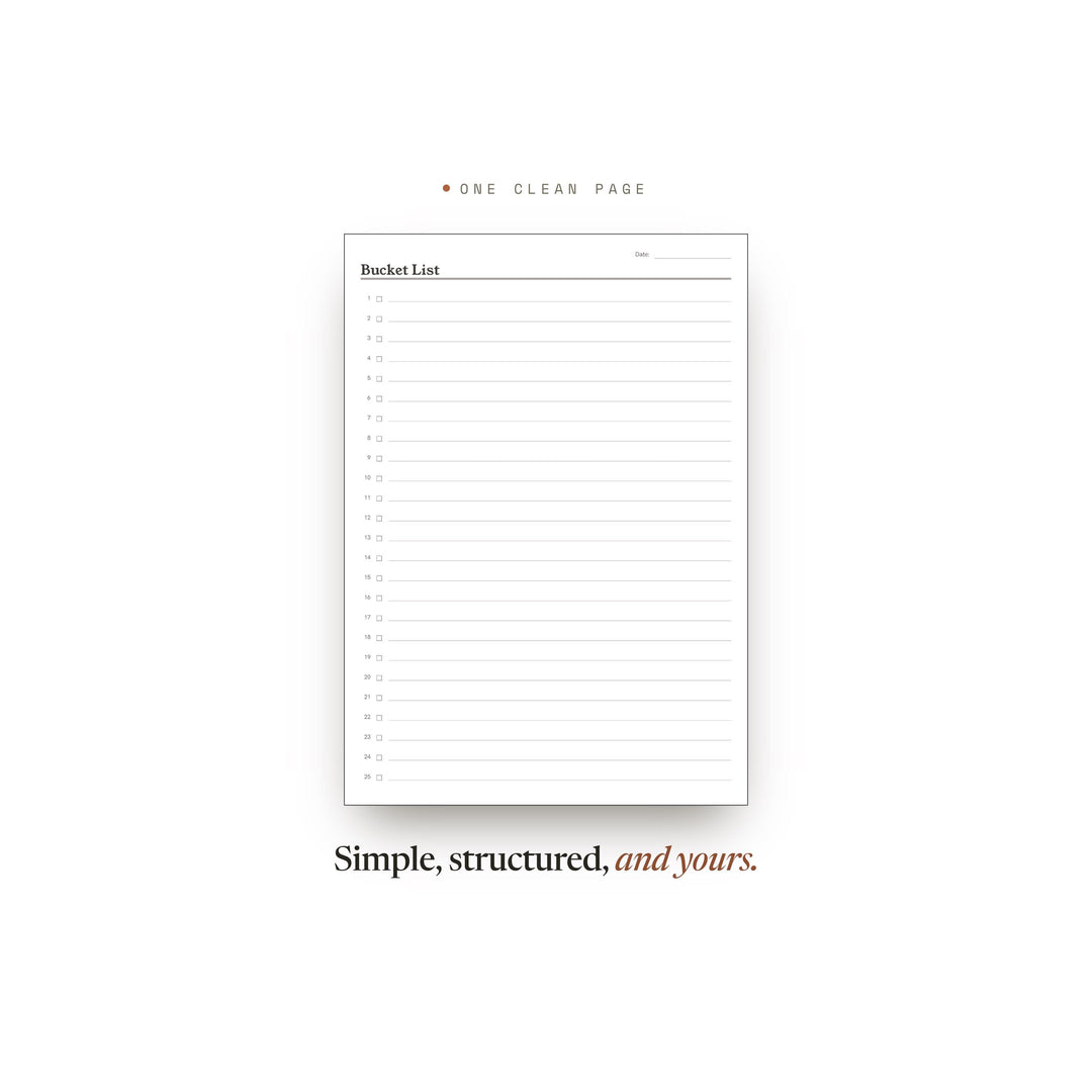 Bucket List printable planner insert — preview image 2 of 20
