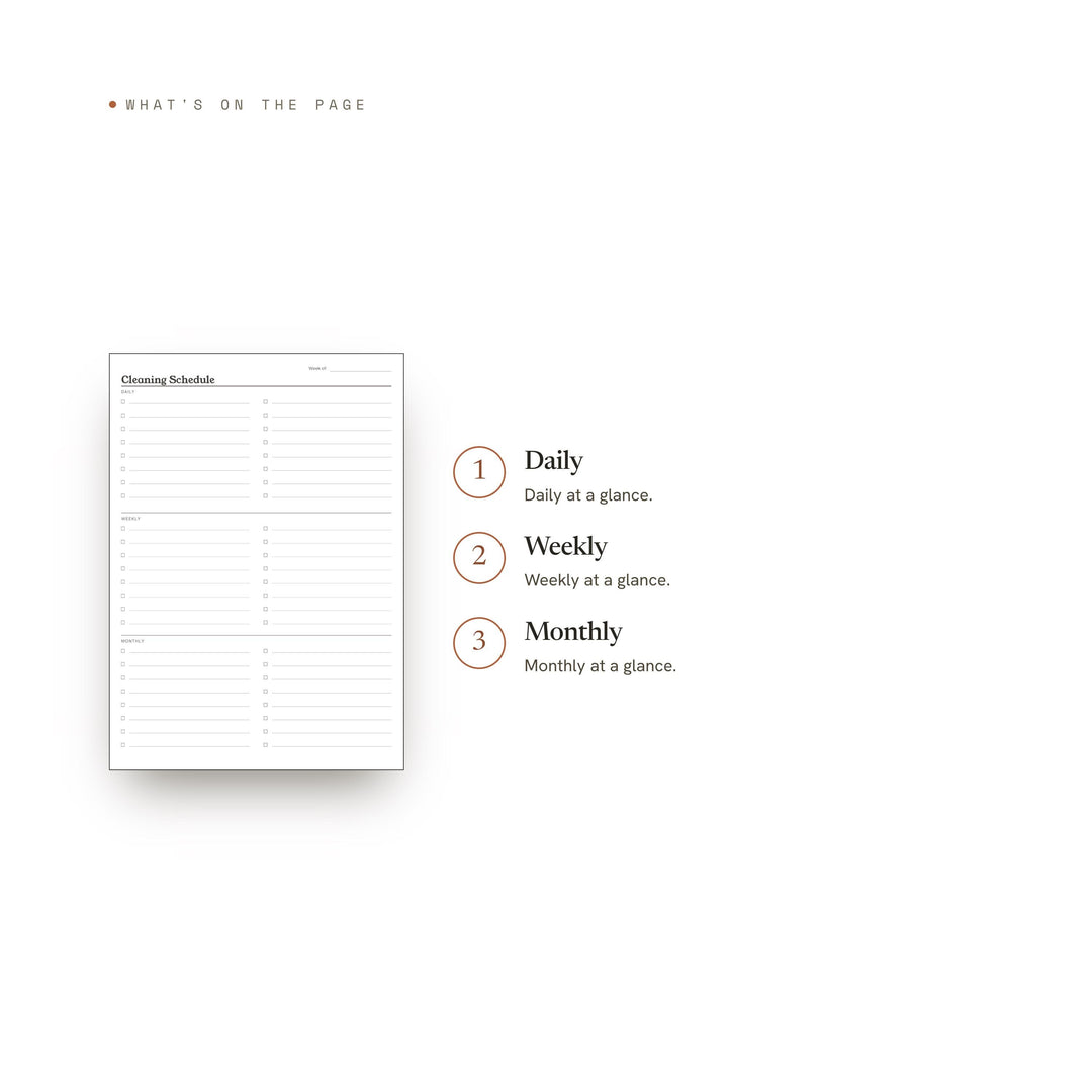Cleaning Schedule printable planner insert — preview image 8 of 20