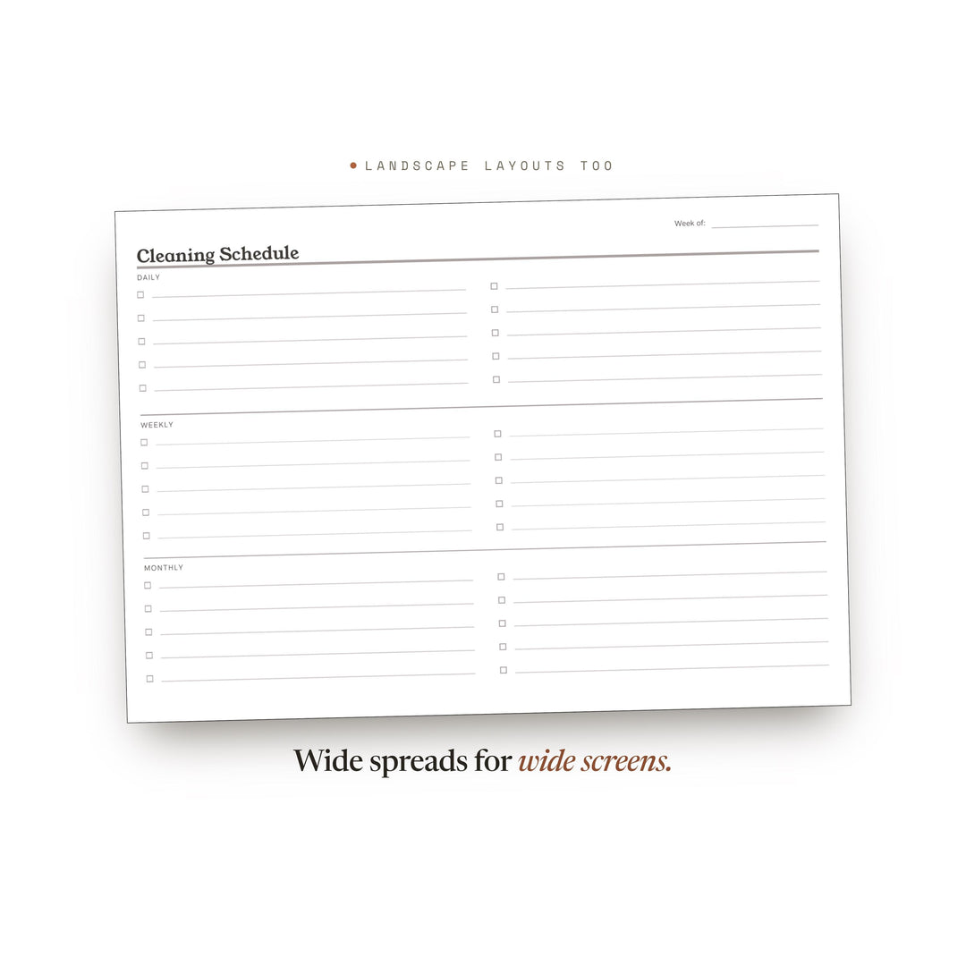 Cleaning Schedule printable planner insert — preview image 15 of 20