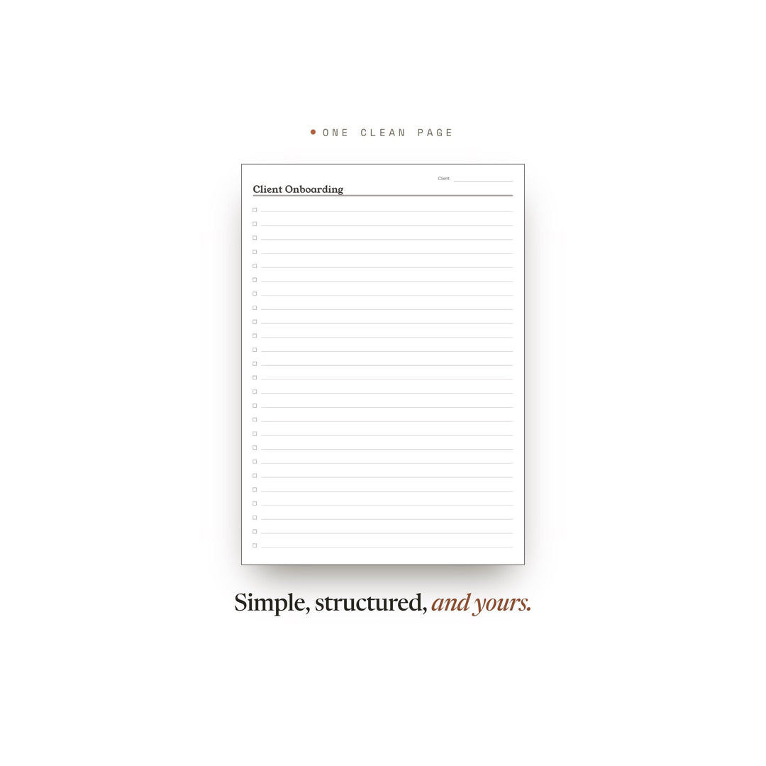 Client Onboarding Checklist | New Account Setup Log | GoodNotes + iPad PDF | Instant Download