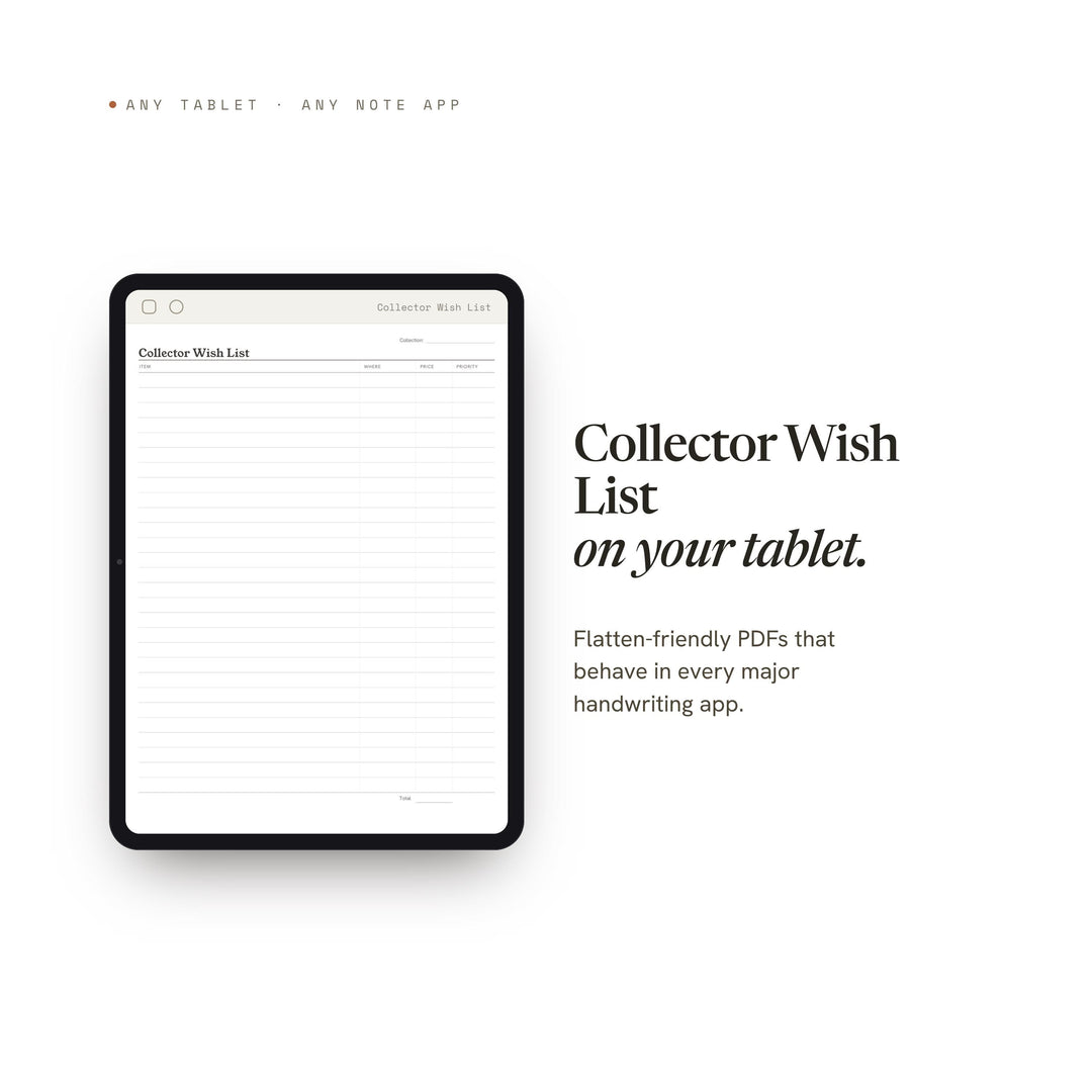 Collector Wish List printable planner insert — preview image 6 of 20
