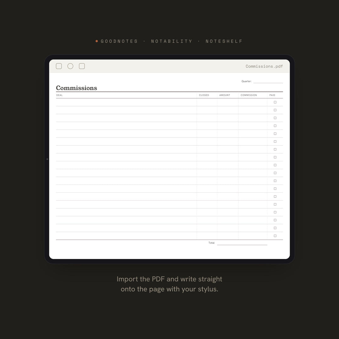 Commissions printable planner insert — preview image 5 of 20