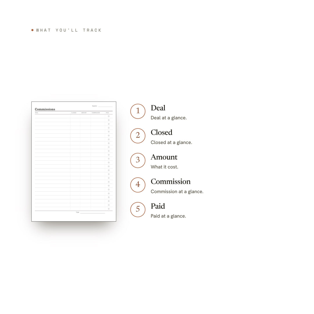 Commissions printable planner insert — preview image 8 of 20