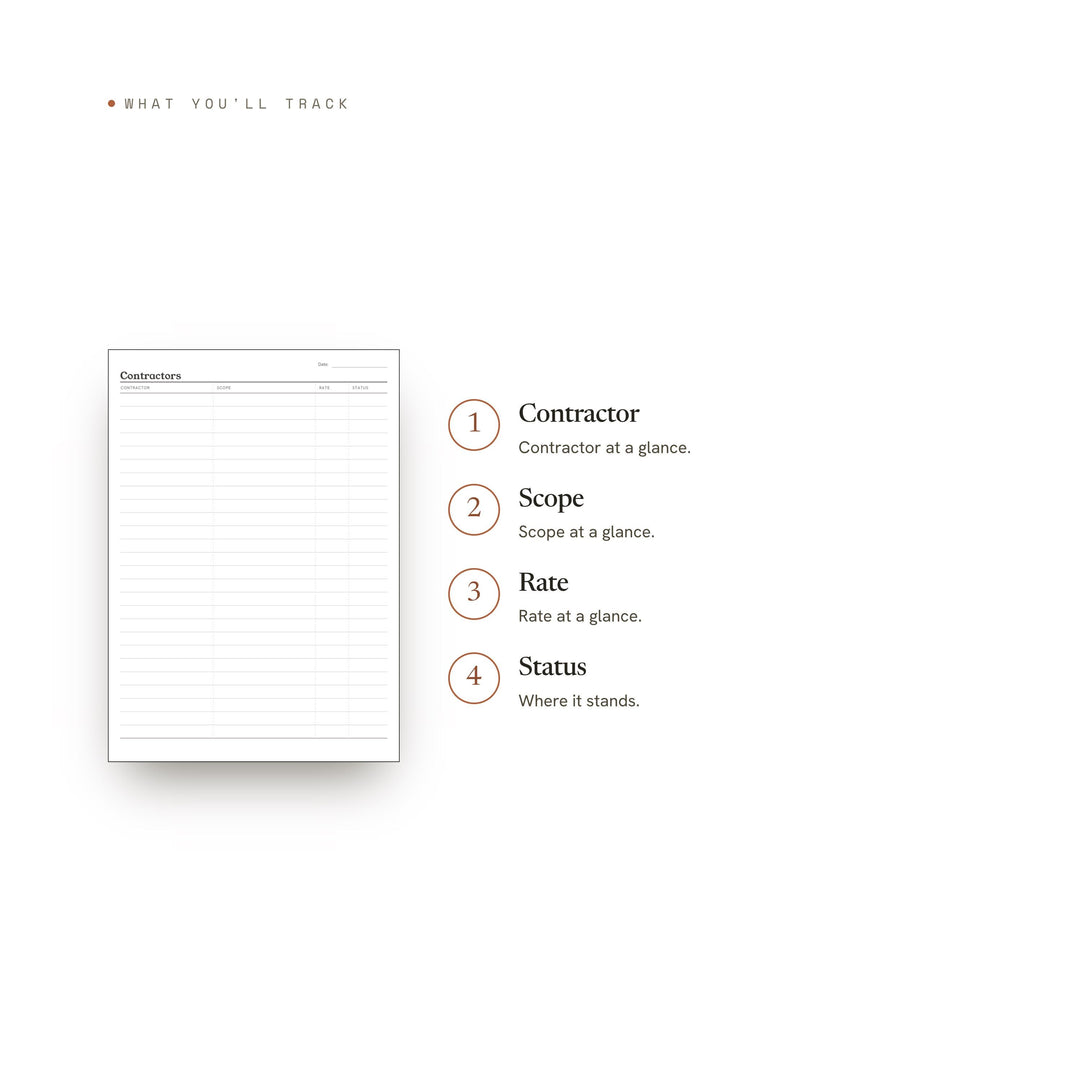 Contractors printable planner insert — preview image 8 of 20