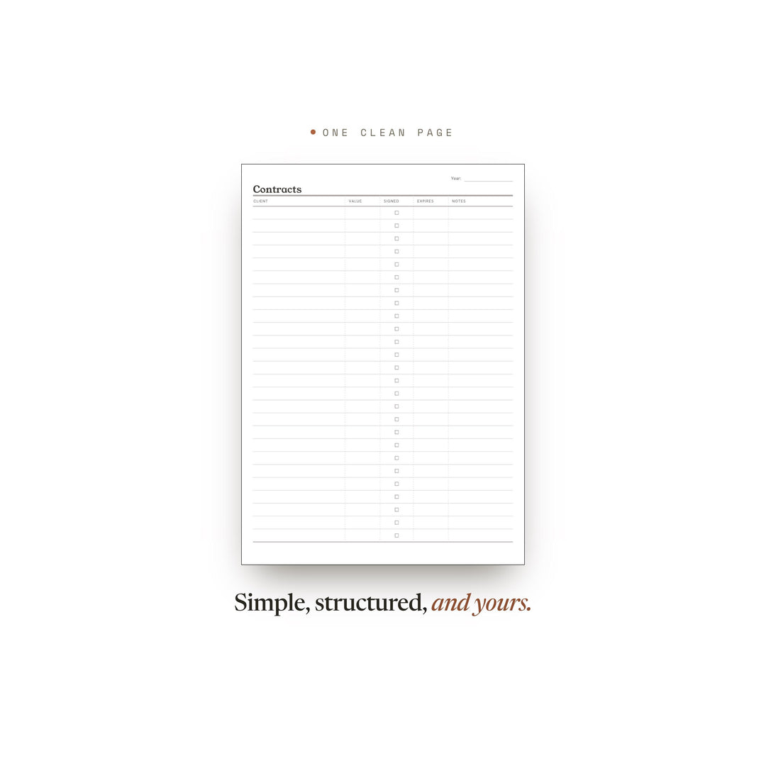 Contracts printable planner insert — preview image 2 of 20