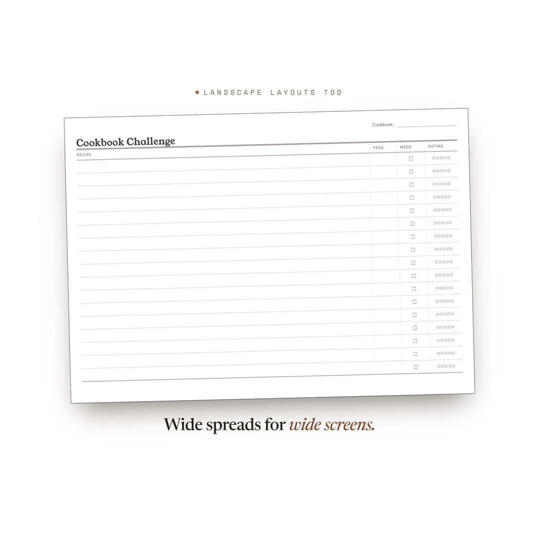Cookbook Challenge printable planner insert — preview image 15 of 20