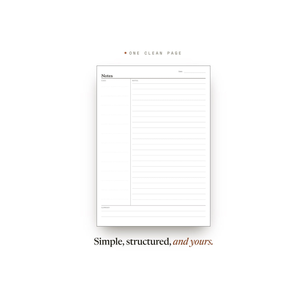 Cornell Notes Planner Insert | Note Taking Page | GoodNotes iPad PDF | Digital Download