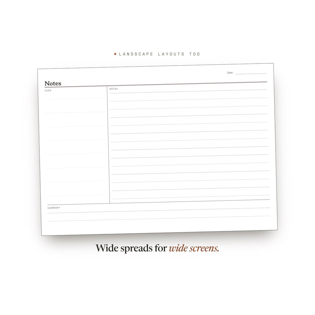 Cornell Notes Planner Insert | Note Taking Page | GoodNotes iPad PDF | Digital Download