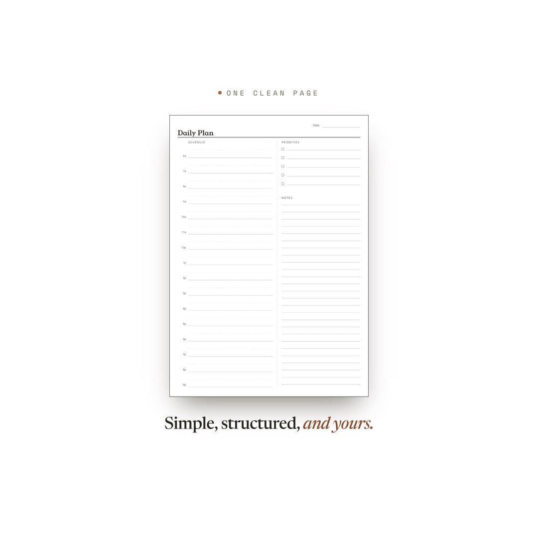 Daily Plan printable planner insert — preview image 2 of 20