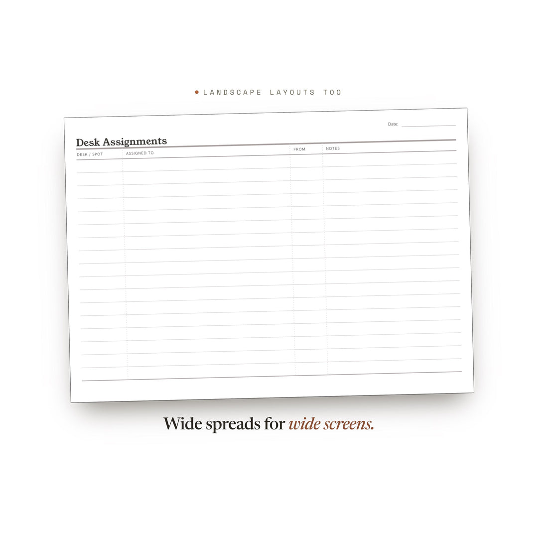 Desk Assignments printable planner insert — preview image 15 of 20