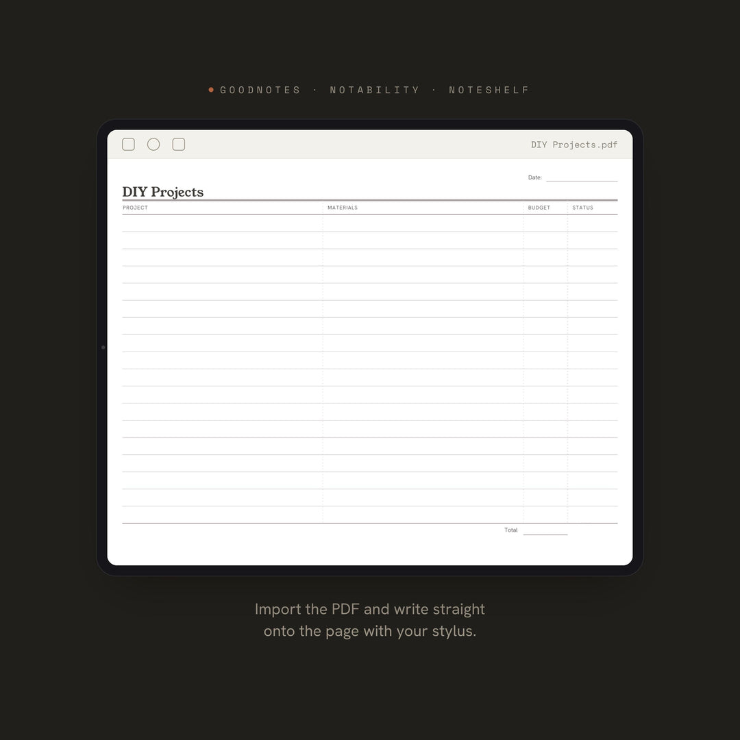 Diy Projects printable planner insert — preview image 5 of 20