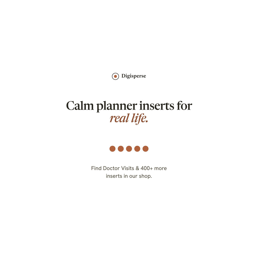 Doctor Visits Planner Insert | Wellness Tracker | GoodNotes iPad PDF | Digital Download