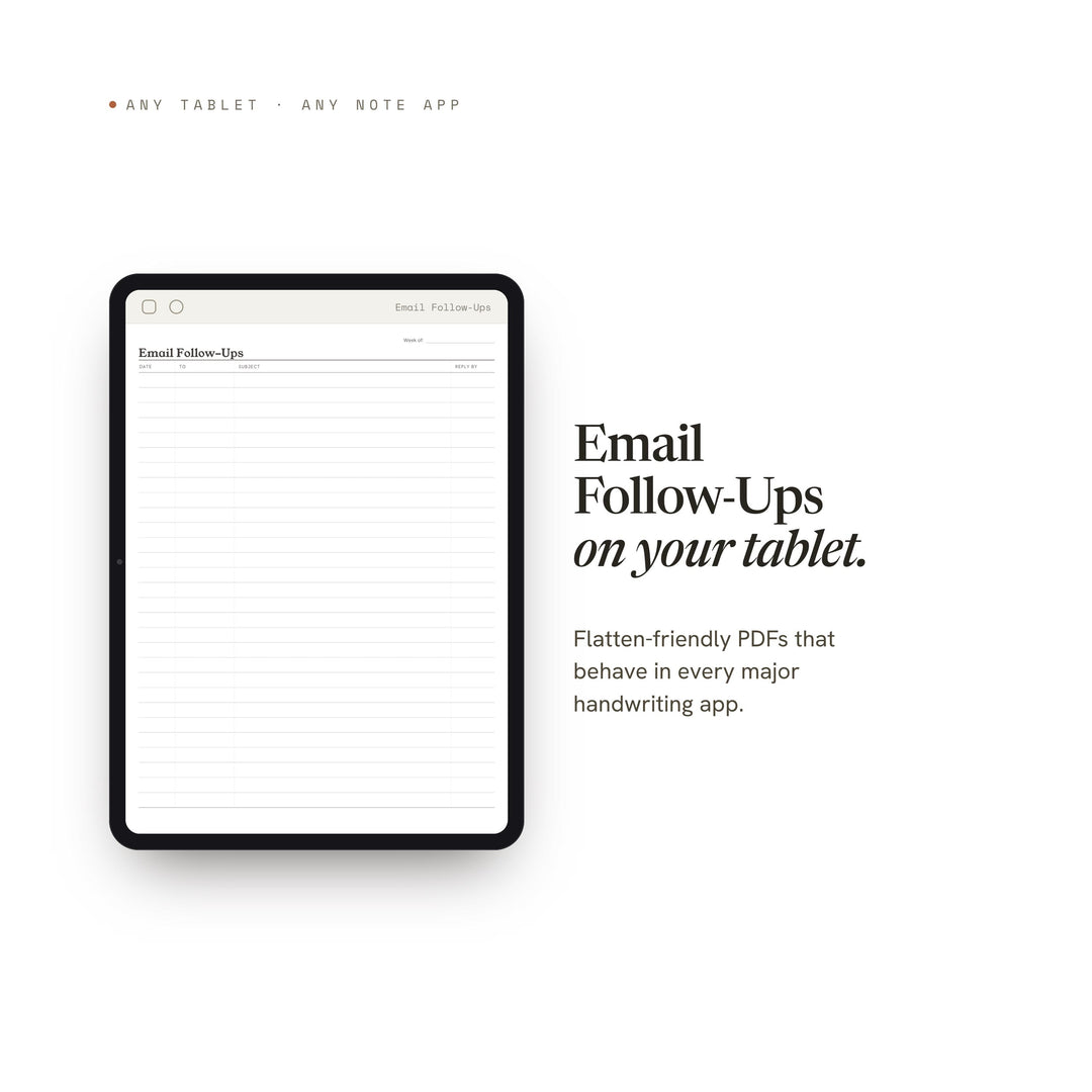 Email Follow Ups printable planner insert — preview image 6 of 20