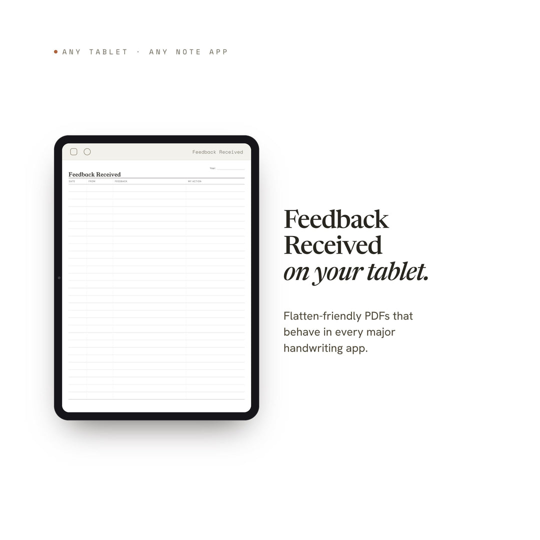 Feedback Received printable planner insert — preview image 6 of 20