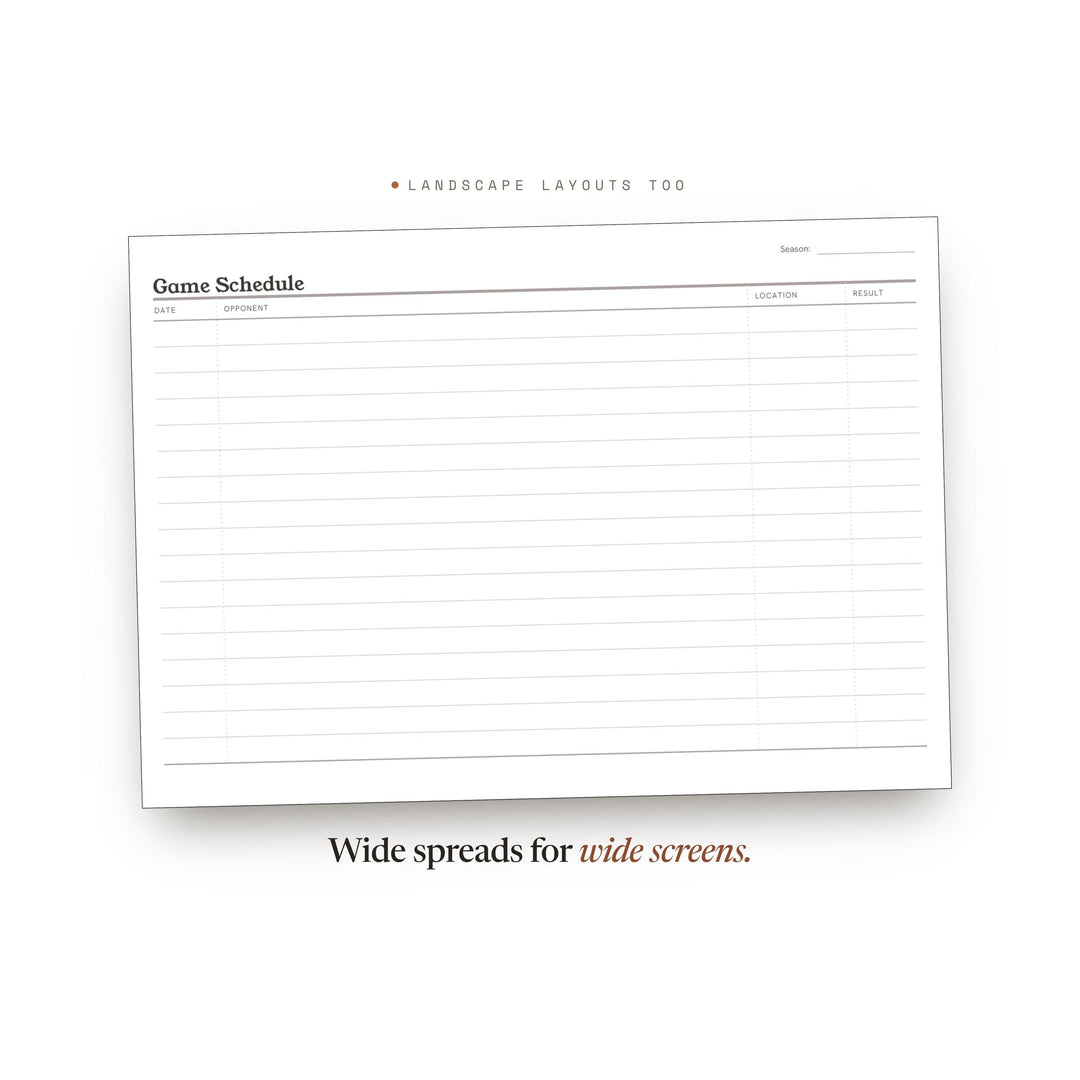 Game Schedule printable planner insert — preview image 15 of 20