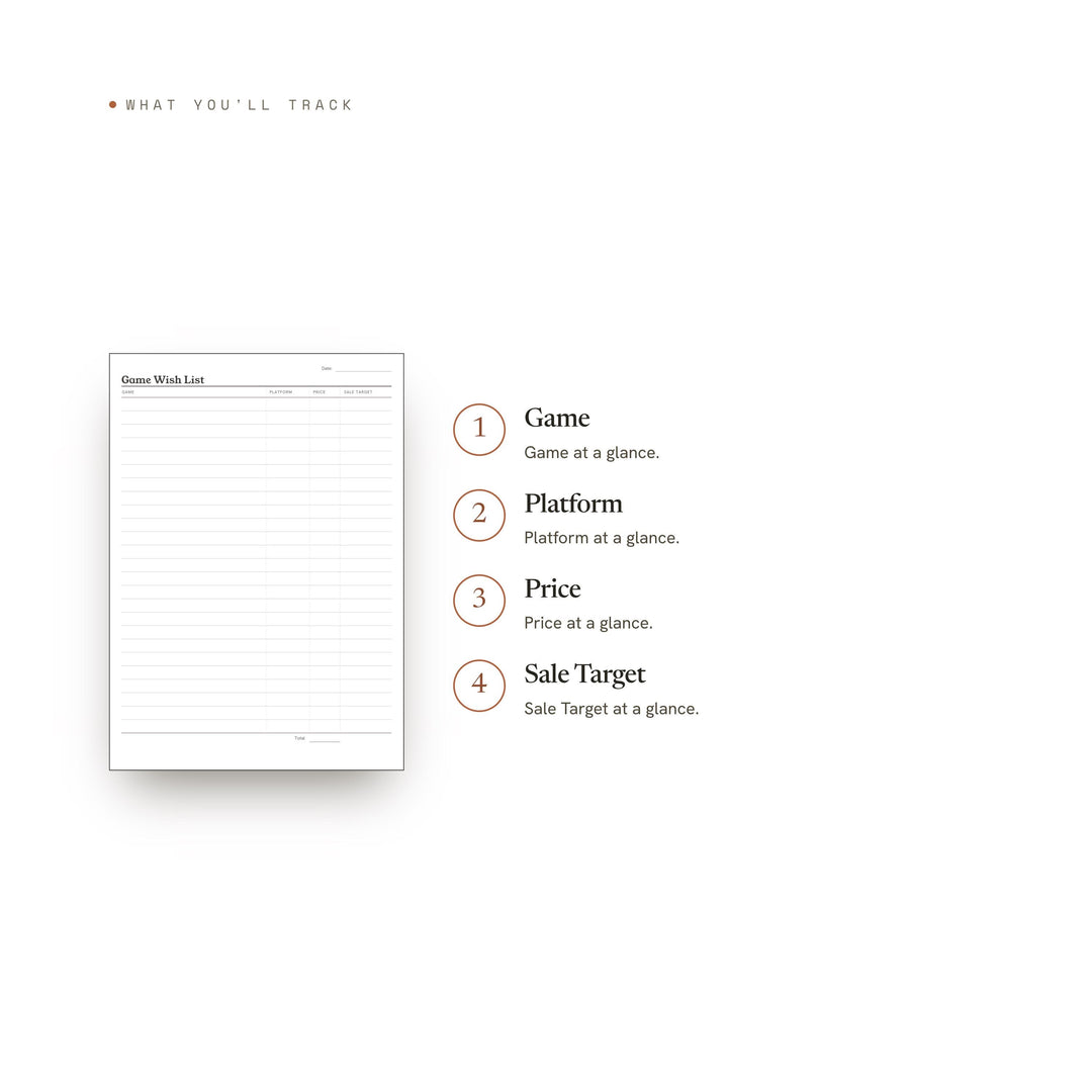 Game Wish List printable planner insert — preview image 8 of 20