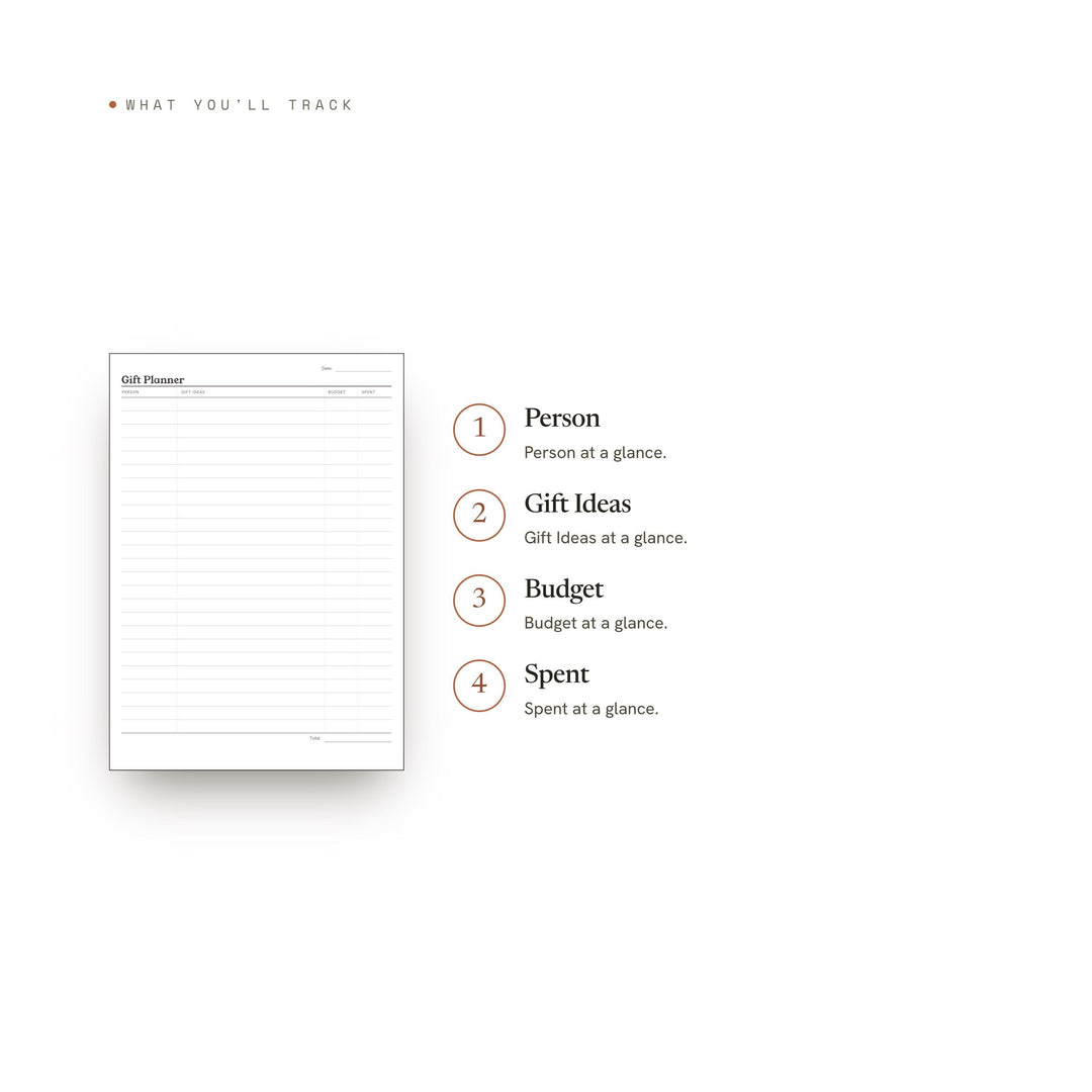 Gift Planner printable planner insert — preview image 8 of 20