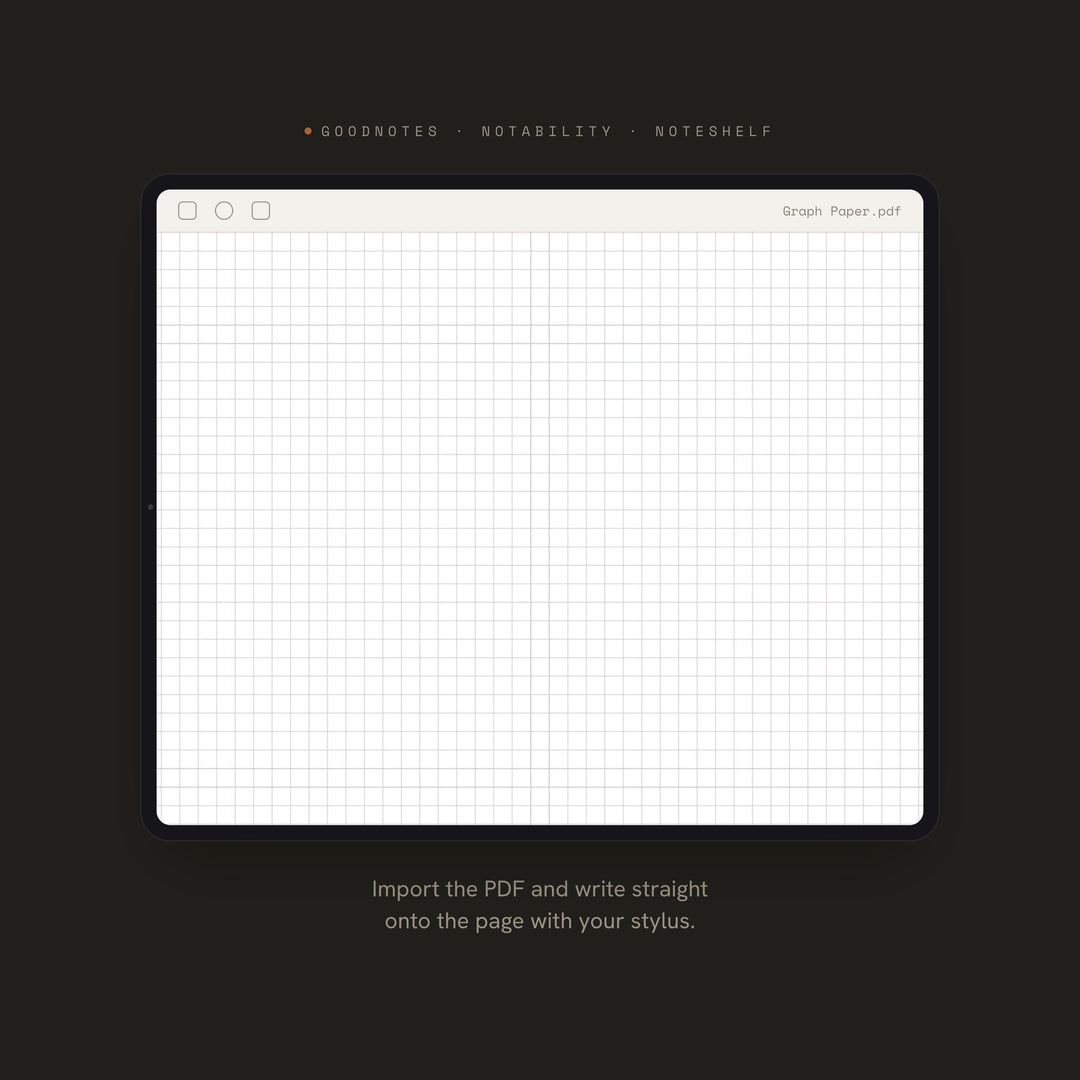 Graph Paper Planner Insert | Dot Grid Paper | GoodNotes iPad PDF | Digital Download