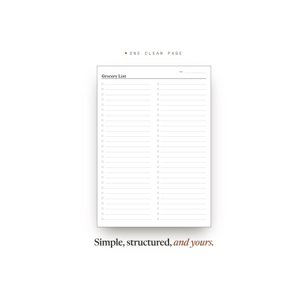 Grocery List printable planner insert — preview image 2 of 20