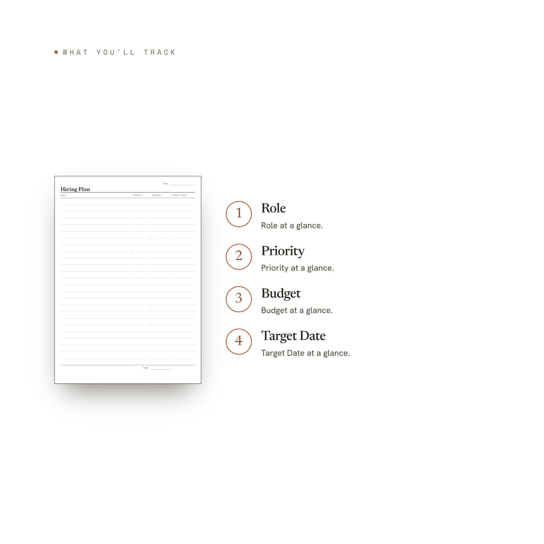 Hiring Plan printable planner insert — preview image 8 of 20