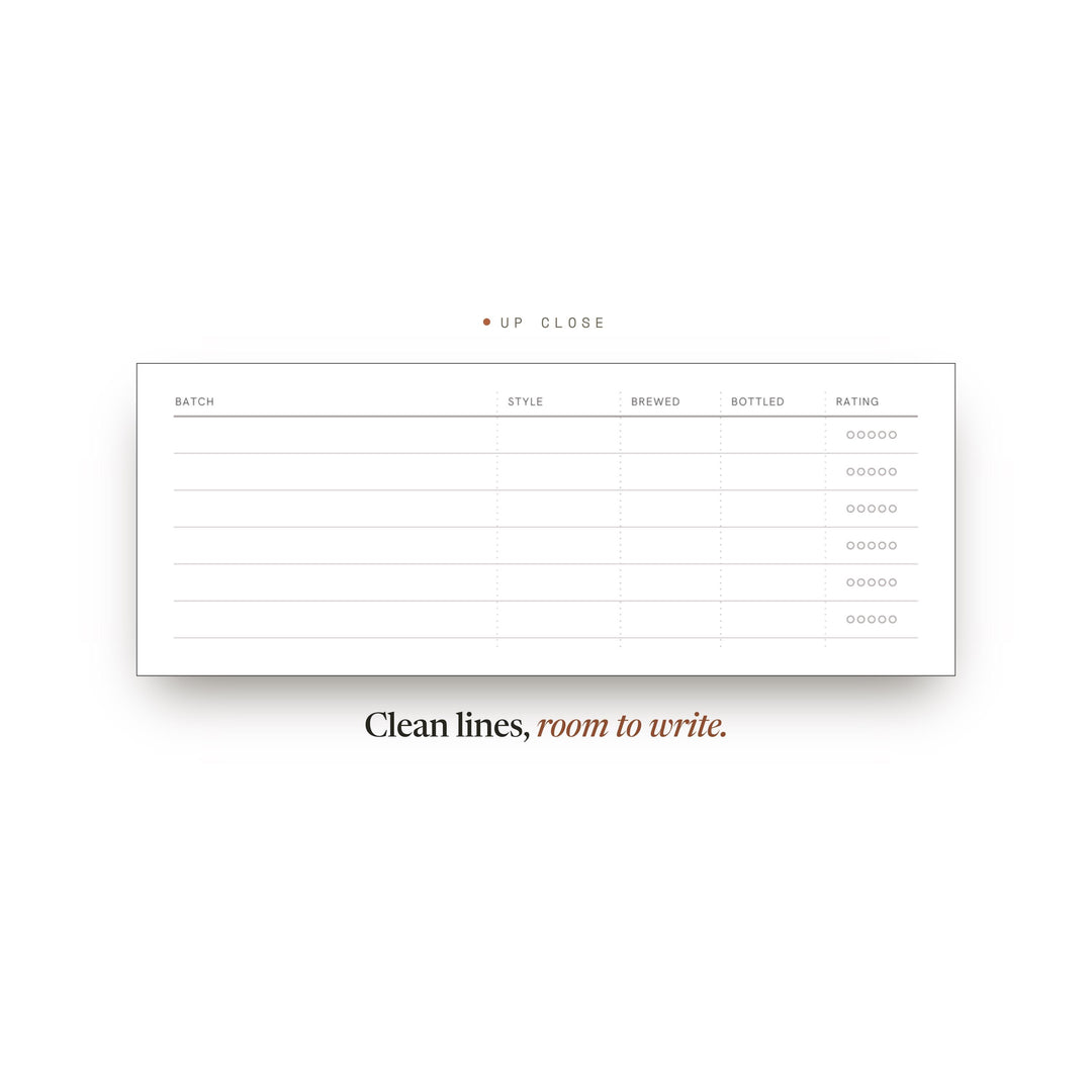 Homebrew Log Planner Insert | Tasting Log | GoodNotes iPad PDF | Digital Download