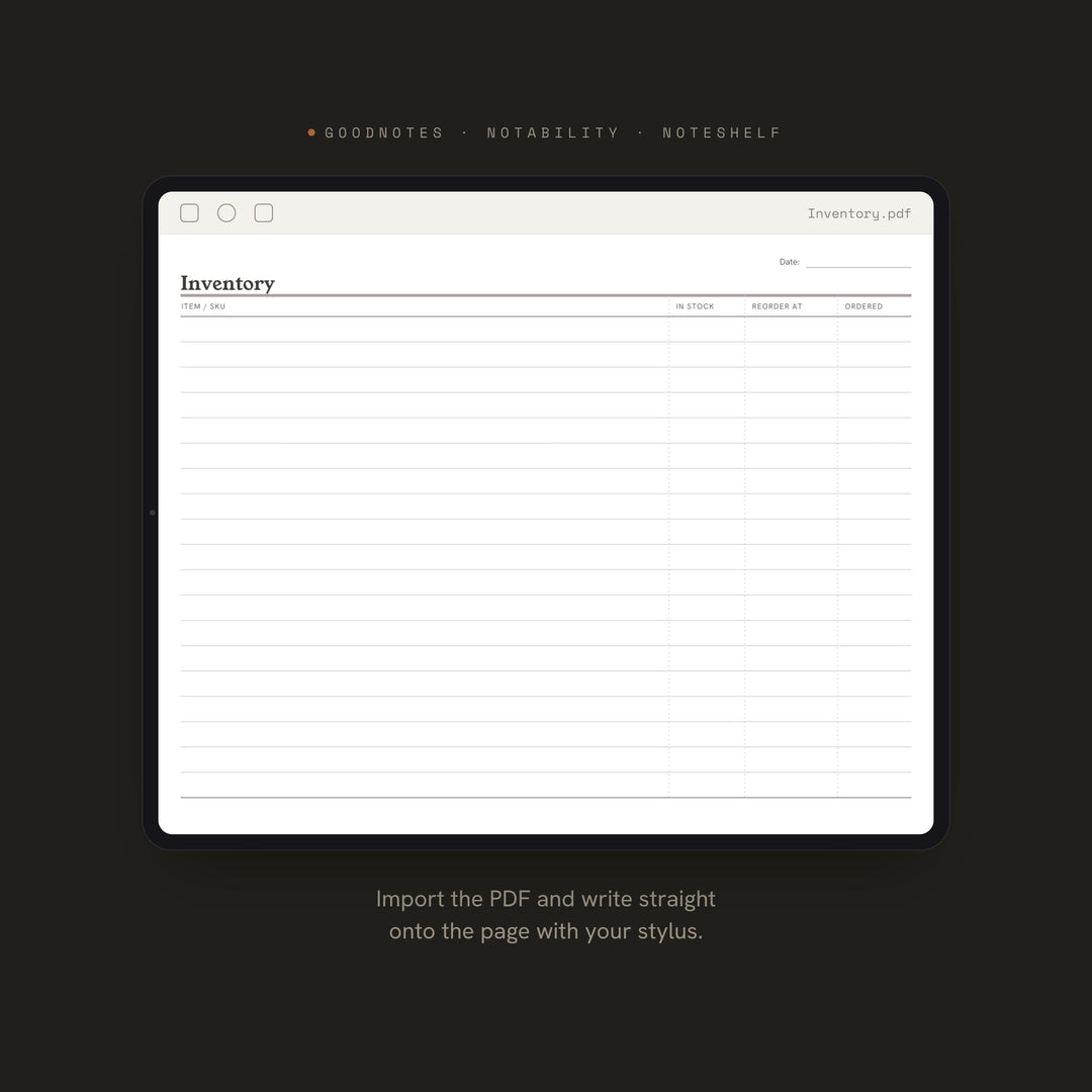 Inventory printable planner insert — preview image 5 of 20
