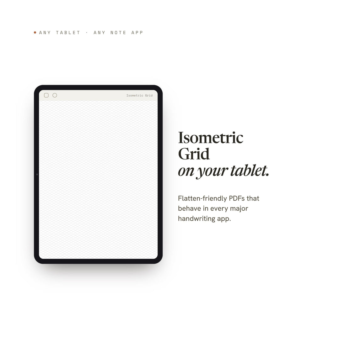 Isometric Grid Planner Insert | Dot Grid Paper | GoodNotes iPad PDF | Digital Download