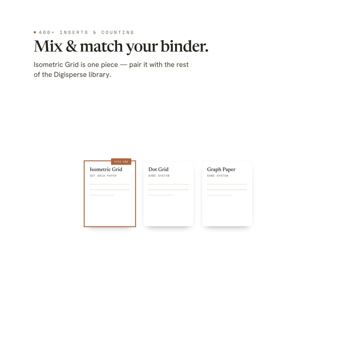 Isometric Grid Planner Insert | Dot Grid Paper | GoodNotes iPad PDF | Digital Download