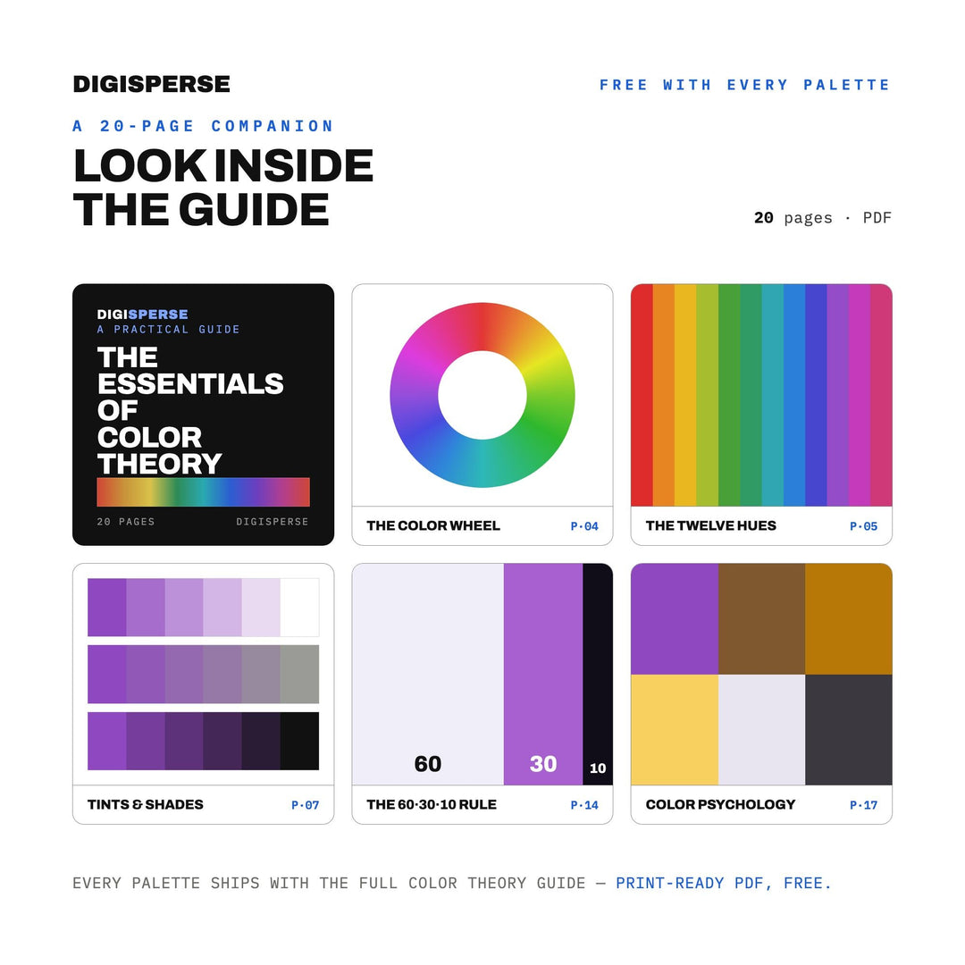 Oracle Color Palette | 30 Colors | Hex RGB CMYK | Color Guide | Procreate Swatches + ASE | Digital Download