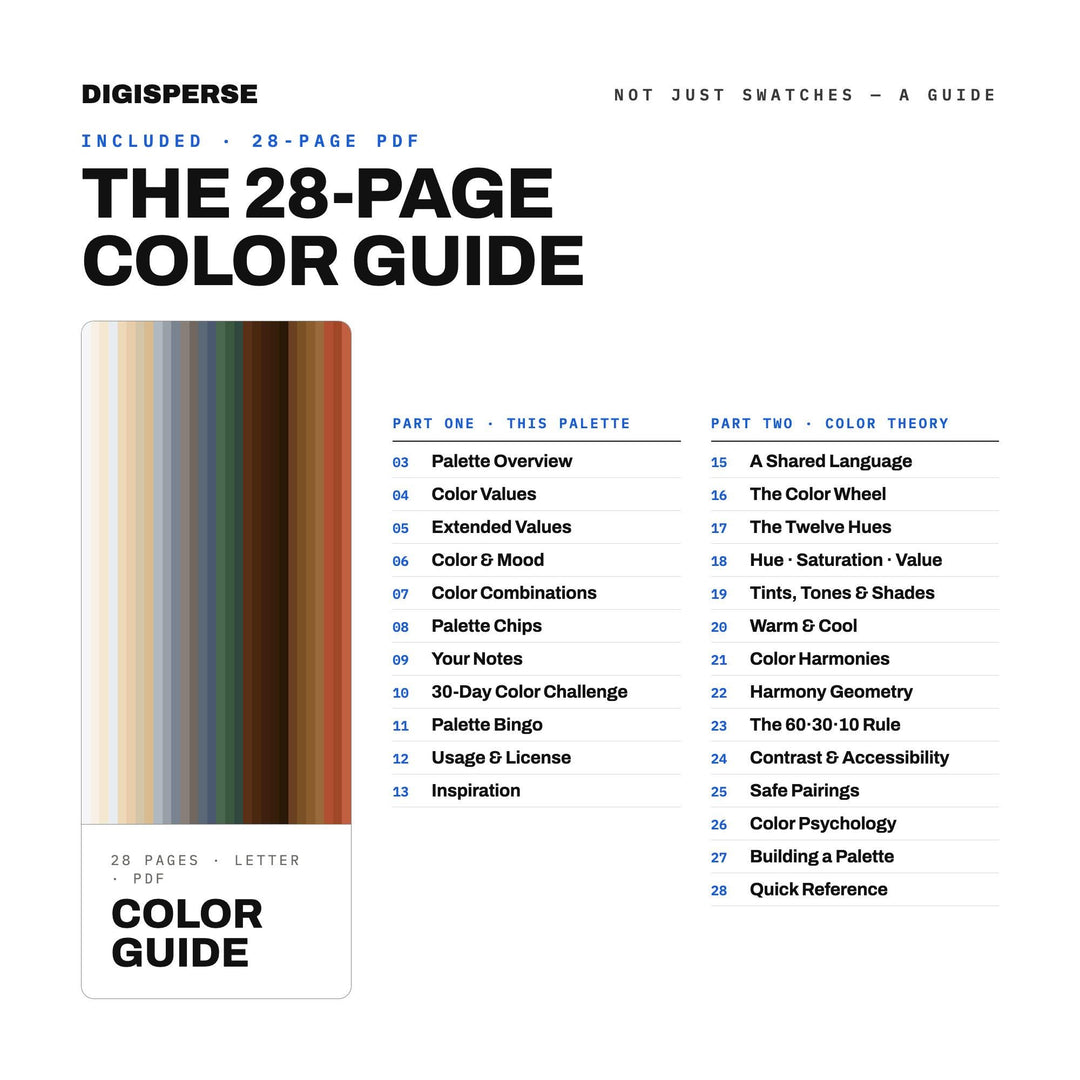 Digital Nomad Cafe Color Palette | 30 Procreate Swatches, ASE (Digital Download)