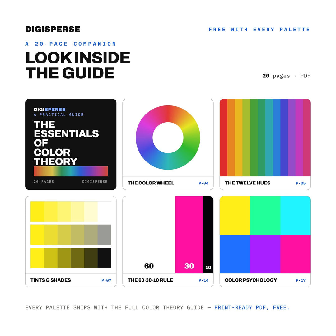 Hong Kong Neon Color Palette | 30 Procreate Swatches, ASE Guide (Digital Download)