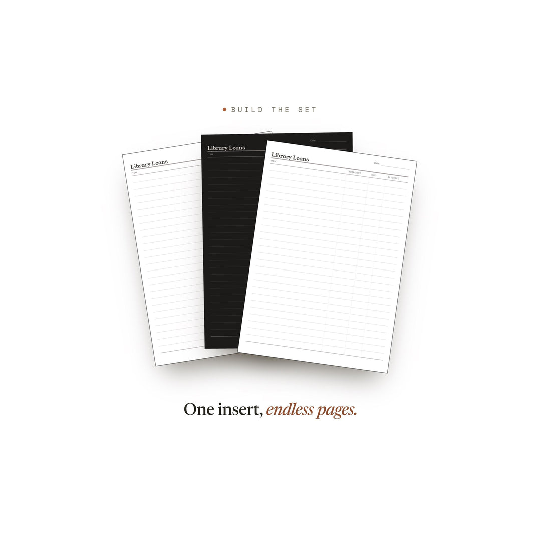 Library Loans Planner Insert | Reading Log | GoodNotes iPad PDF | Digital Download