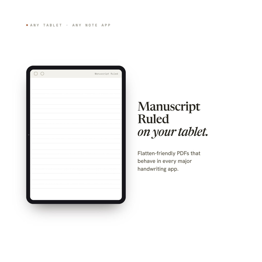 Manuscript Ruled printable planner insert — preview image 6 of 20