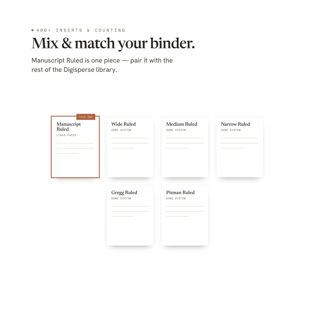 Manuscript Ruled printable planner insert — preview image 12 of 20