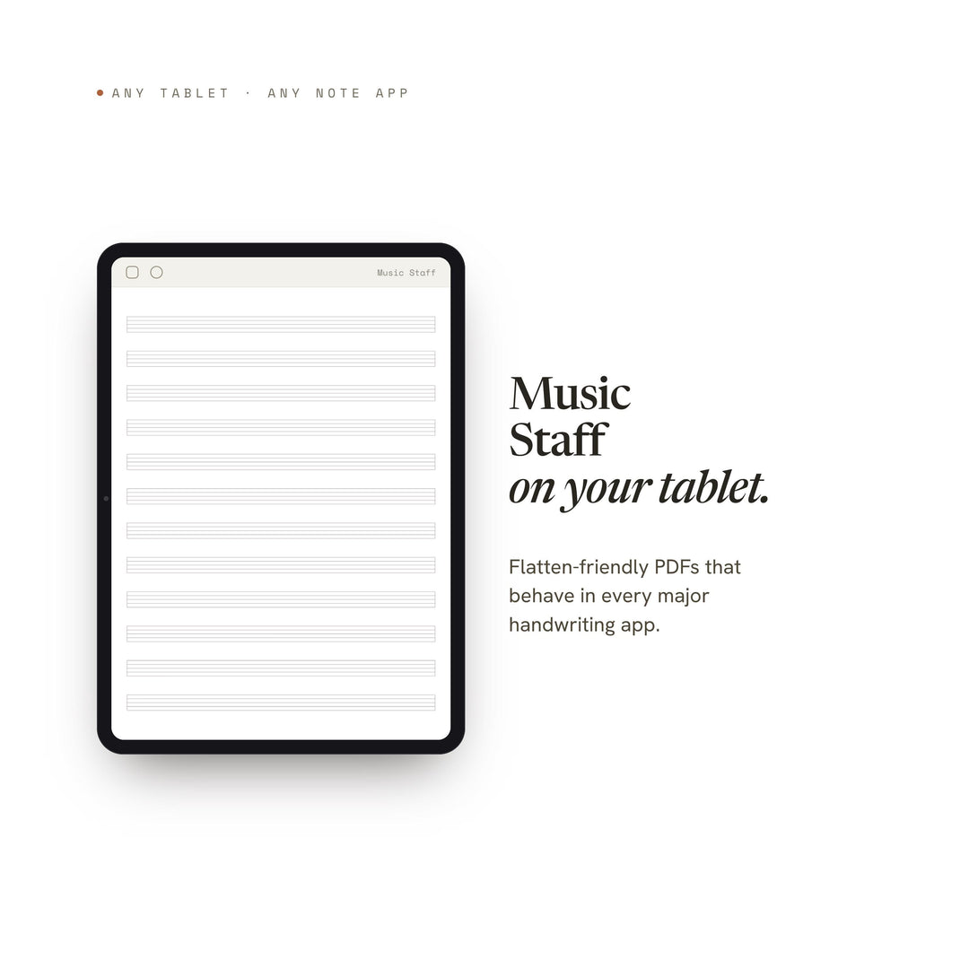 Music Staff printable planner insert — preview image 6 of 20