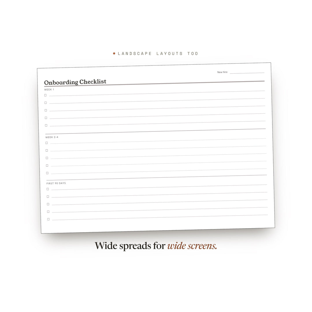 Onboarding Checklist Planner Insert | Hr Planner | GoodNotes iPad PDF | Digital Download