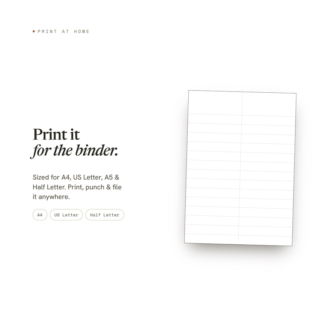 Pitman Ruled printable planner insert — preview image 7 of 20