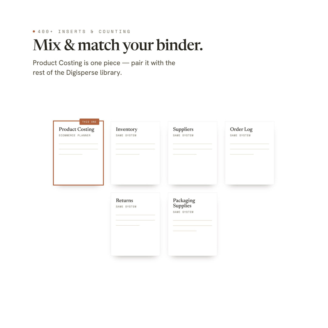 Product Costing printable planner insert — preview image 12 of 20